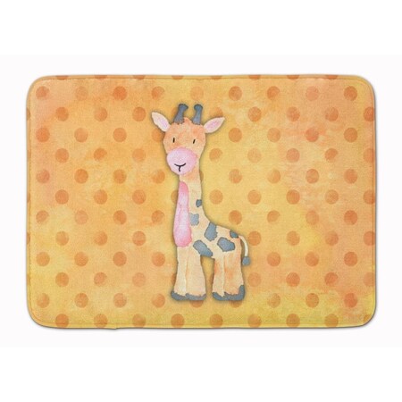 Carolines Treasures Polkadot Griaffe Watercolor Machine Washable Memory Foam Mat BB7373RUG